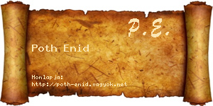 Poth Enid névjegykártya
